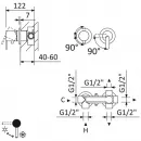 Смеситель для ванны Cezares Leaf LEAF-VDIM3-L-SS