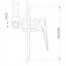 Смеситель для душа Wonzon & Woghand Athens WW-084700-CR встраиваемый, хром