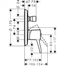 Смеситель для ванны Hansgrohe Metropol Classic 31345000