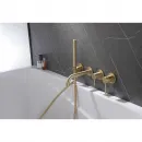 Смеситель для ванны Abber Wasser Kreis AF8130G встраиваемый, с душевым гарнитуром, золотой матовый