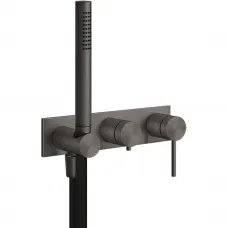 Смеситель для ванны Gessi Gessi316 54038#707 встраиваемый, черный хром матовый