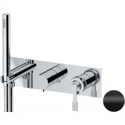 Смеситель для ванны Remer Atelier AL97D2NO встраиваемый, с душевым гарнитуром, черный матовый