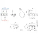 Смеситель для ванны Remer Chrono CH97D3RP встраиваемый, с душевым гарнитуром, медь матовая
