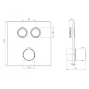 Термостат для ванны Remer X Style X99QD2KBNO встраиваемый, черный матовый