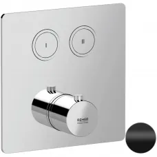 Термостат для ванны Remer X Style X99QD2KBNO встраиваемый, черный матовый