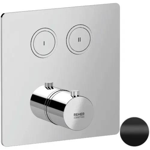 Термостат для ванны Remer X Style X99QD2KBNO встраиваемый, черный матовый
