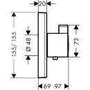 Термостат Hansgrohe ShowerSelect Highflow 15760000