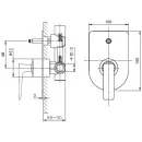 Смеситель для ванны Wonzon & Woghand Shark WW-483700-CR встраиваемый, хром