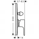 Смеситель для ванны Hansgrohe Rebris S 72448000