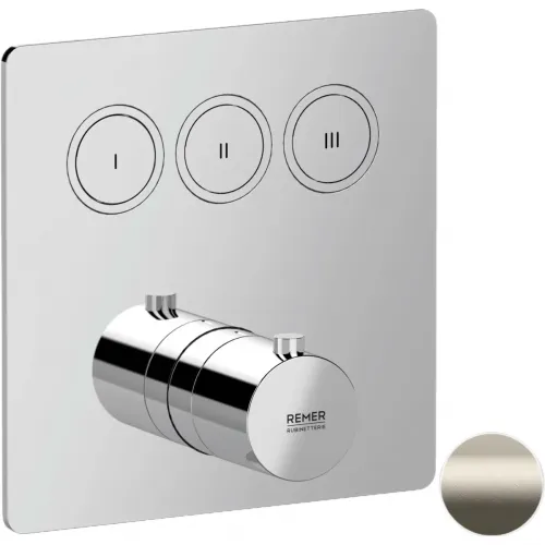 Термостат для ванны Remer X Style X99QD3KBXV встраиваемый, нержавеющая сталь