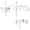 Смеситель для ванны Boheme Qubic 474-2-MW