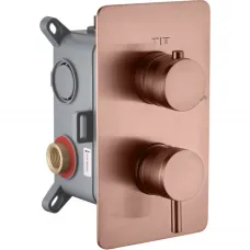 Смеситель для ванны Boheme Cell 135-2-CB встраиваемый, медь матовая