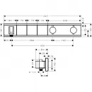 Термостат для 3 потребителей Hansgrohe RainSelect 15356000