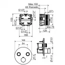 Термостат для ванны Plumberia Selection PSBOX KITPSB1902NO встраиваемый, черный матовый