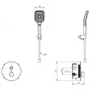 Термостат для душа Wonzon & Woghand WW-D1017-A-CR встраиваемый, с душевым гарнитуром, хром