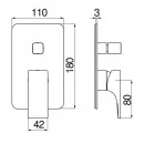 Смеситель для ванны Nobili Seven SE124100BM
