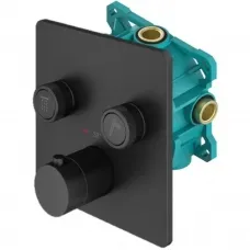Термостат для ванны Plumberia Selection PSBOX KITPSB2902NO встраиваемый, черный матовый