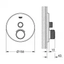 Термостат для встраиваемого монтажа на 1 выход Grohe Grohtherm SmartControl 29118DA0