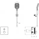 Термостат для душа Wonzon & Woghand WW-D1017-B-BG встраиваемый, с душевым гарнитуром, золотой матовый