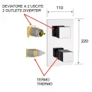 Термостат для ванны Remer Qubika QT92KBXV