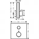 Термостат для одного потребителя Hansgrohe ShowerSelect Glass 15737600