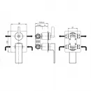 Смеситель для ванны Paini Dax-R 84PZ6911R