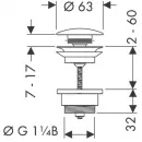 Донный клапан Hansgrohe 50100800