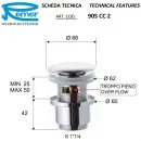 Донный клапан Remer 905CC2114BO