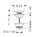 Донный клапан Hansgrohe 50100700