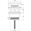 Донный клапан для раковины Wonzon & Woghand WW-SS07-MW универсальный, белый матовый