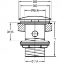 Донный клапан Cezares Eco ECO-SAT-BORO