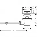 Донный клапан Hansgrohe 94139000