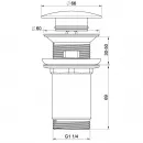 Донный клапан для раковины Wonzon & Woghand WW-88SS09-CR с переливом, хром