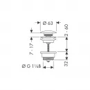 Донный клапан Hansgrohe 50100820