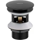 Донный клапан для раковины Aquatek AQ6002MB с переливом, черный матовый