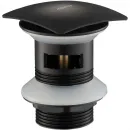 Донный клапан для раковины Aquatek AQ6004MB с переливом, черный матовый