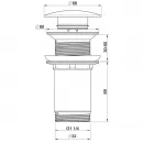 Донный клапан для раковины Wonzon & Woghand WW-88SS09-MW с переливом, белый матовый