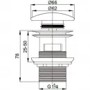 Донный клапан Cezares CZR-SAT7-Bi
