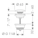 Донный клапан Hansgrohe 50100990