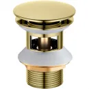 Донный клапан для раковины Aquatek AQ6002PG с переливом, золотой