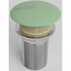 Донный клапан для раковины Salini S-Sense D 501 161201GF6019 без перелива, бело-зеленый глянец