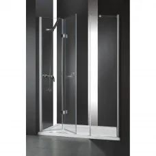 Душевая дверь складная Cezares Elena 153 см прозрачное стекло ELENA-W-BS-13-80+40/40-C-Cr