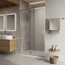 Душевая дверь BelBagno Luce LUCE-BF-1-130-C-Cr 130 см, профиль хром, стекло прозрачное