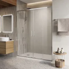 Душевая дверь BelBagno Luce LUCE-BF-2-140-C-Cr 140 см, профиль хром, стекло прозрачное