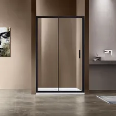 Душевая дверь Vincea Garda VDS-1G125CLB 125 см, профиль черный матовый, стекло прозрачное
