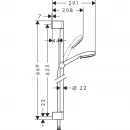 Душевой набор EcoSmart 9 л/мин 0,65м Hansgrohe Crometta 100 Vario 26654400