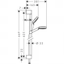 Душевой гарнитур Hansgrohe Crometta 1jet, 0,65 м, EcoSmart 9 л/мин 26535400