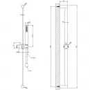 Душевой гарнитур Gessi Gessi316 54044#707 1 режим, черный хром матовый
