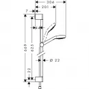 Душевой набор EcoSmart 9л/мин 0.65м Hansgrohe Croma Select E 1jet 26585400