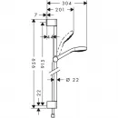Душевой гарнитур 0,9м, белый/хром Hansgrohe Croma Select E 26590400